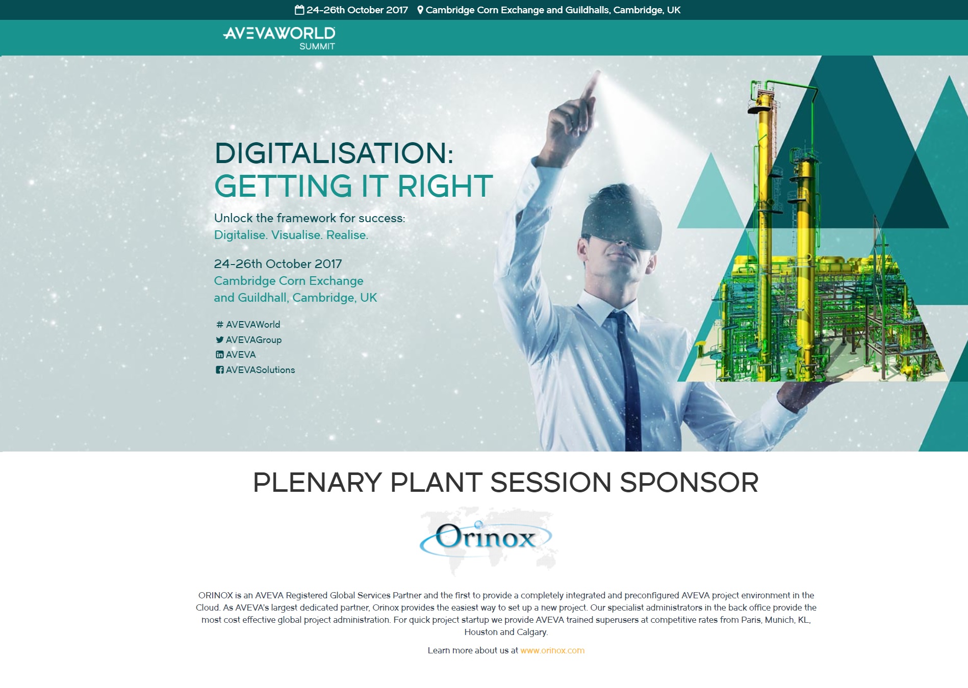 AVEVA WORLD Summit ORINOX